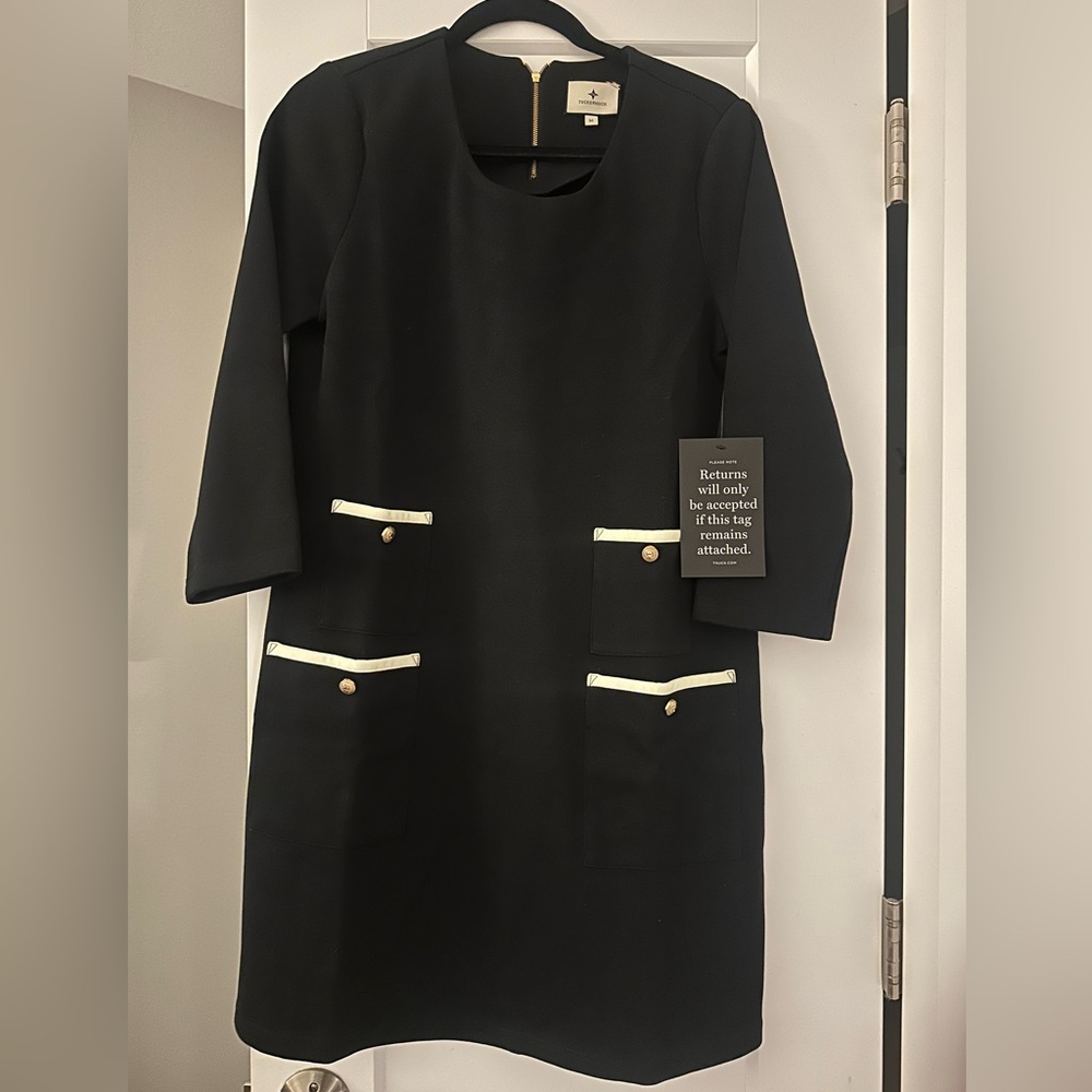 Tuckernuck, black with cream trim dress.  Never worn.